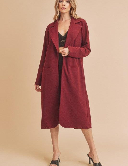 BURGUNDY Aemi+Co Jaslyn Coat | Coats Daverri Fashions