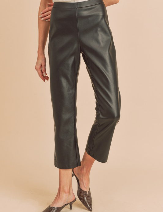 BLACK Katria Vegan Pants | Pants Daverri Fashions