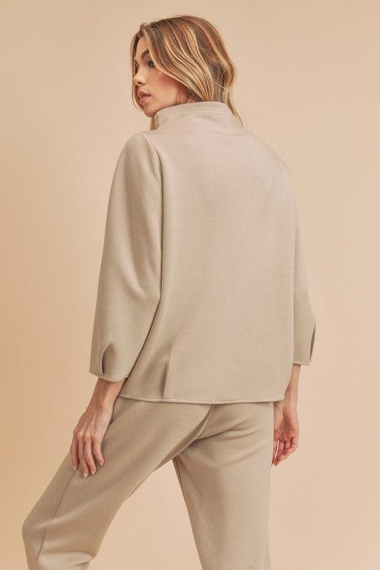 Aemi+Co Mock Neck Pullover Top Tops