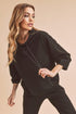 Aemi+Co Mock Neck Pullover Top BLACK Tops