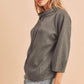 Aemi+Co Mock Neck Pullover Top Tops
