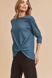 Aemi+Co Front Twist Top | Tops Daverri Fashions