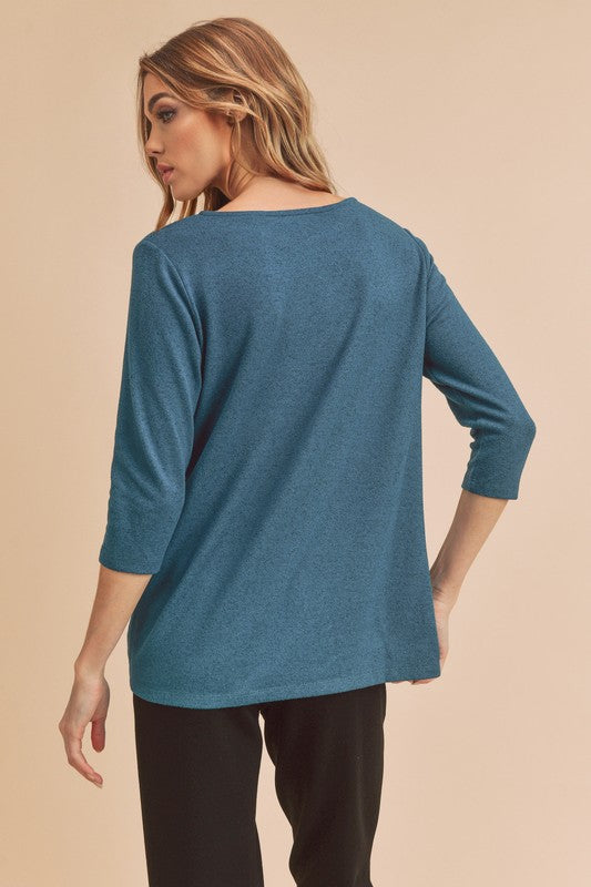 Aemi+Co Front Twist Top Tops