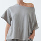 GARMENT DYE OVERSIZE CROP OLIVE