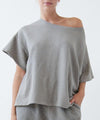 Garment Dyed Oversized French Terry Crop Top - DAVERRI FASHIONS