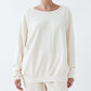 Garment Dyed Loose Fit French Terry Cotton Pullover vanilla Sweatshirts