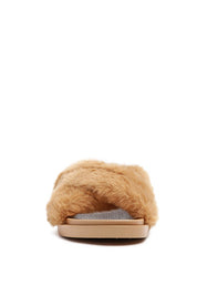 HOMEY FUR SLIP-ON FLATS | Slippers Daverri Fashions