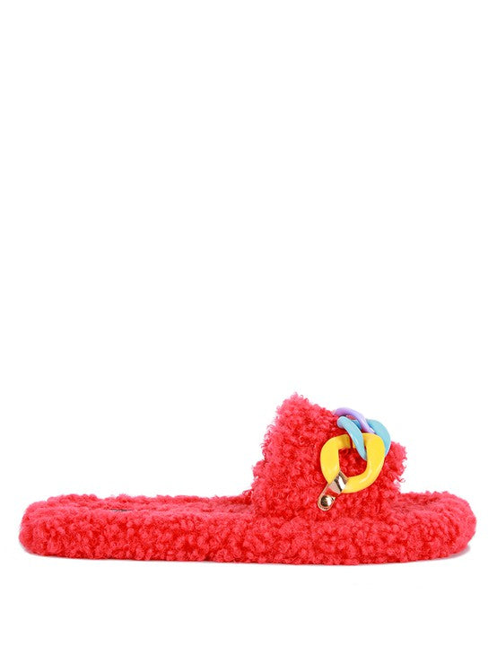 Rola Acrylic Chain Slides | Slippers Daverri Fashions