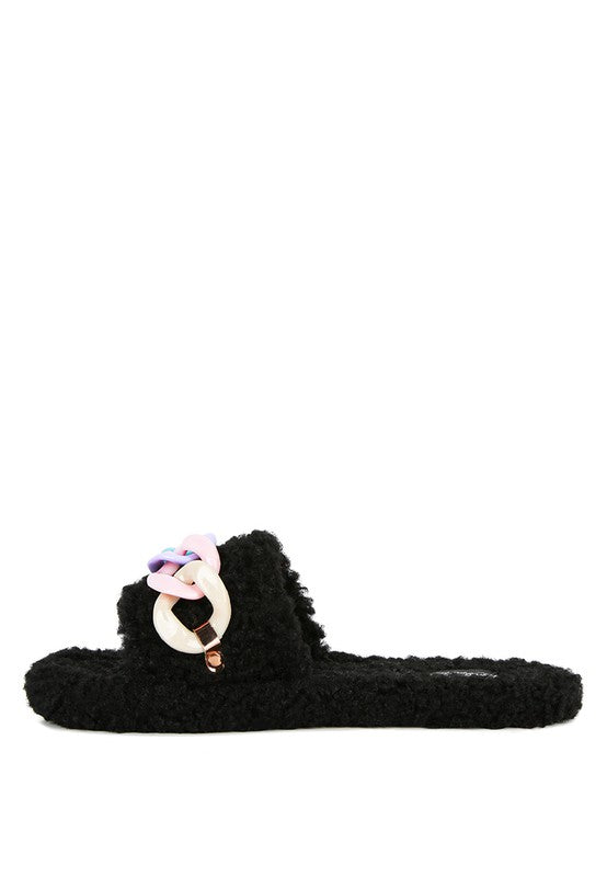 Rola Acrylic Chain Slides | Slippers Daverri Fashions
