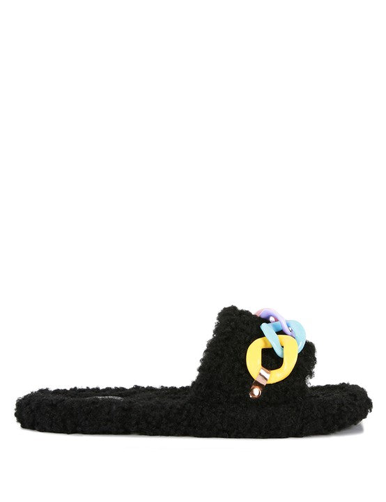 Rola Acrylic Chain Slides | Slippers Daverri Fashions