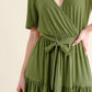 And The Why Soft Short Sleeve Tiered Midi Dress - DAVERRI FASHIONS