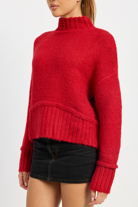 Emory Park Mock Turtleneck Sweater Tops