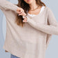La Miel Relaxed Fit Side Slit Sweater Sweaters