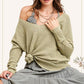 La Miel Relaxed Fit Side Slit Sweater Sweaters
