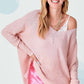 La Miel Relaxed Fit Side Slit Sweater Sweaters