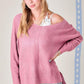 La Miel Relaxed Fit Side Slit Sweater Sweaters