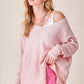 La Miel Relaxed Fit Side Slit Sweater Sweaters