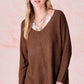 La Miel Relaxed Fit Side Slit Sweater Sweaters