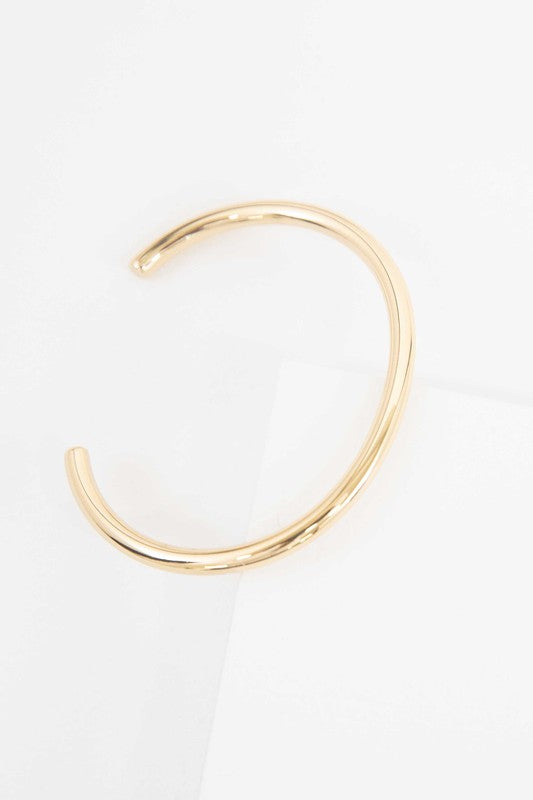 Minimalist Stainless Steel Cuff Bracelet Gold OS Bracelets