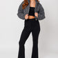 Le Lis Tweed Crop Puffer Jacket Jackets
