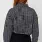 Le Lis Tweed Crop Puffer Jacket Jackets
