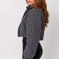 Le Lis Tweed Crop Puffer Jacket Jackets
