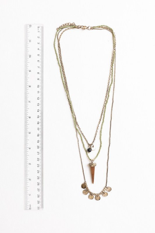 Layered Point Pendant Boho Necklace Necklaces