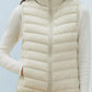 Quilted Zip Up Turtleneck Vest Coat - DAVERRI FASHIONS