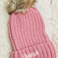 Mama Embroidered Faux Fur Pom Beanie Cap - DAVERRI FASHIONS