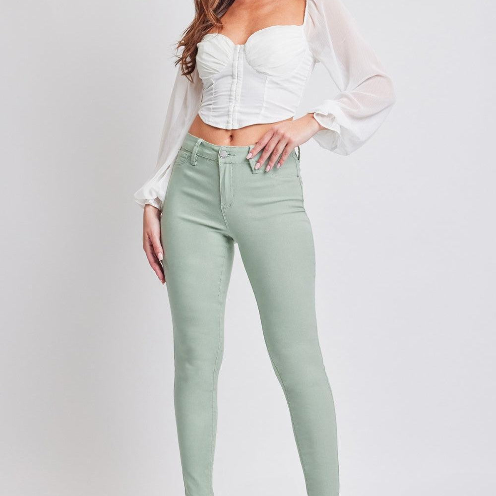 Jade YMI Jeanswear Hyperstretch Mid-Rise Skinny Jeans | Jeans Daverri Fashions