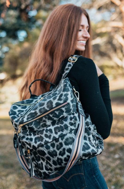 Vegan Leather Convertible Backpack Handbags