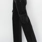 Risen Black High Rise Wide Leg Cargo Jeans Cargo Jeans