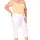 Plus Size Stretchy Pull Up Capri Jeggings Pants
