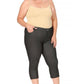 Plus Size Stretchy Pull Up Capri Jeggings Pants