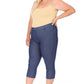 Plus Size Stretchy Pull Up Capri Jeggings Pants