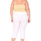 Plus Size Stretchy Pull Up Capri Jeggings Pants