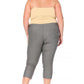 Plus Size Stretchy Pull Up Capri Jeggings Pants