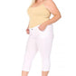Plus Size Stretchy Pull Up Capri Jeggings Pants