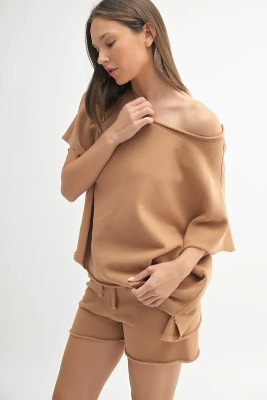 MONO B Malibu Vintage Dolman Top Tops