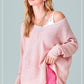 La Miel Relaxed Fit Side Slit Sweater Sweaters