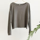 French Terry Long Sleeve Cotton Top Sweatshirts