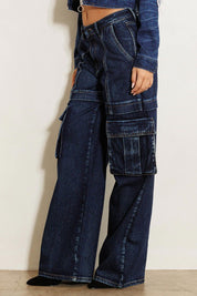 Vibrant MIU Wide Leg Cargo Jeans Cargo Jeans