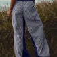 Striped Wide Leg Jeans - DAVERRI FASHIONS