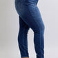 Judy Blue Full Size Washed Thermal Skinny Jeans Plus Size - DAVERRI FASHIONS