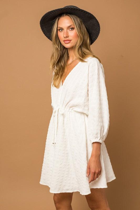 Blouson Batwing Dress Mini Dresses