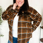 Put Together Rust Plaid & Animal Print Button Down Jacket - DAVERRI FASHIONS