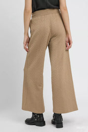 Umgee Cable Knit Textured Wide Leg Pants | Pants Daverri Fashions