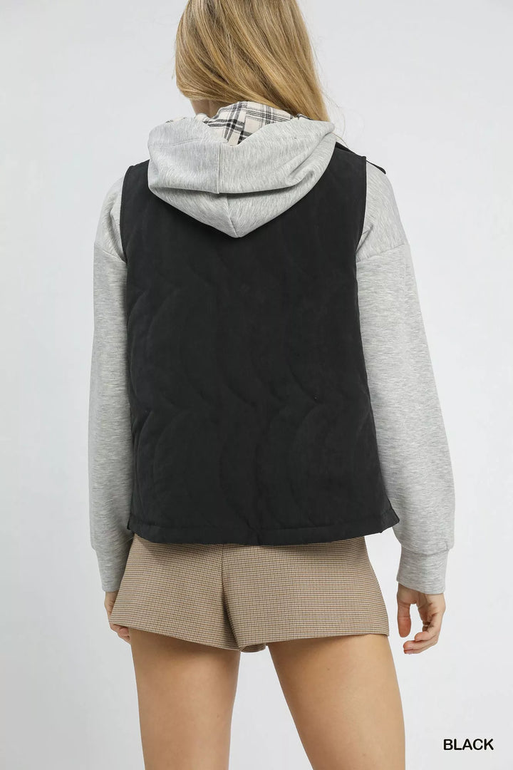 Umgee Quilted Embroidered Vest | Vest Jackets Daverri Fashions