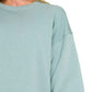 Zenana Fleece Round Neck Sweatshirts - DAVERRI FASHIONS