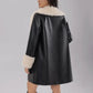 Fuzzy Long Sleeve Longline Coat - DAVERRI FASHIONS